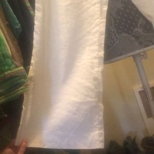 Theory white linen cropped pants size 2
